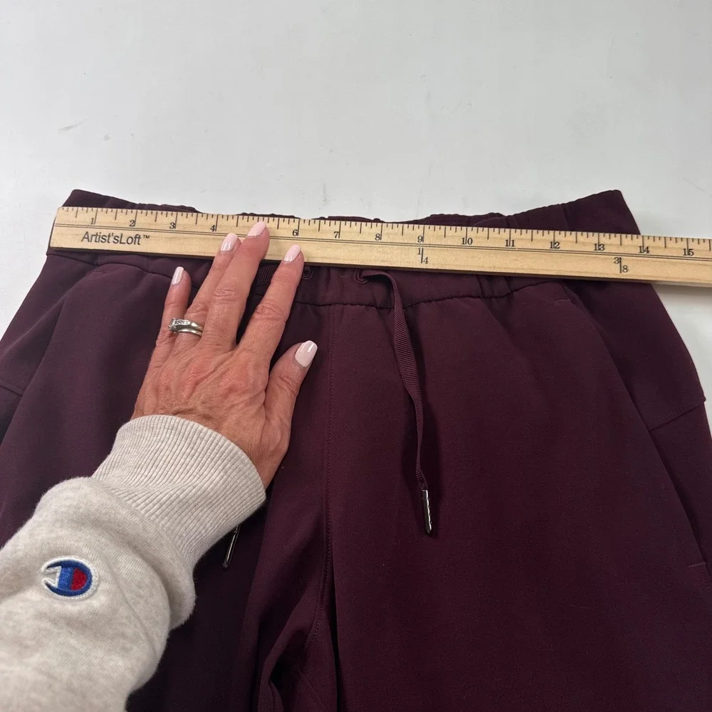 Lululemon Jogger Pants Plum Maroon Drawstring‎ Stretch Athletic Women's Size 4